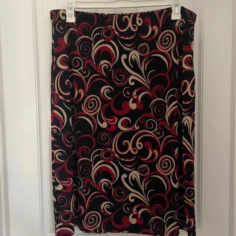 Style & Co Vintage Womens Multicolored Maxi Paisley Pull Up Skirt Size XL